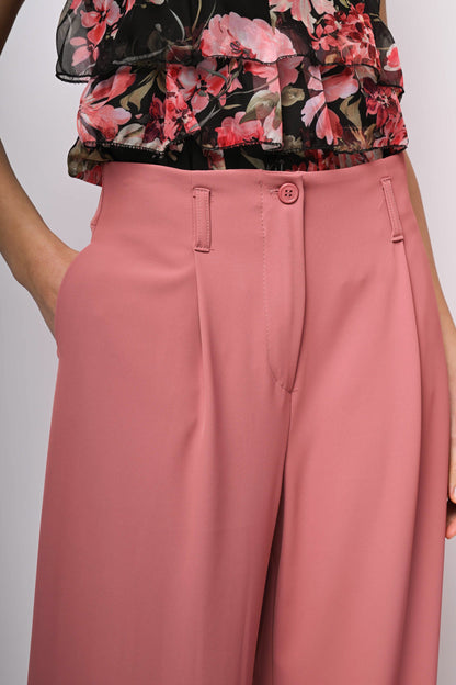 Pantaloni palazzo con passanti per cintura