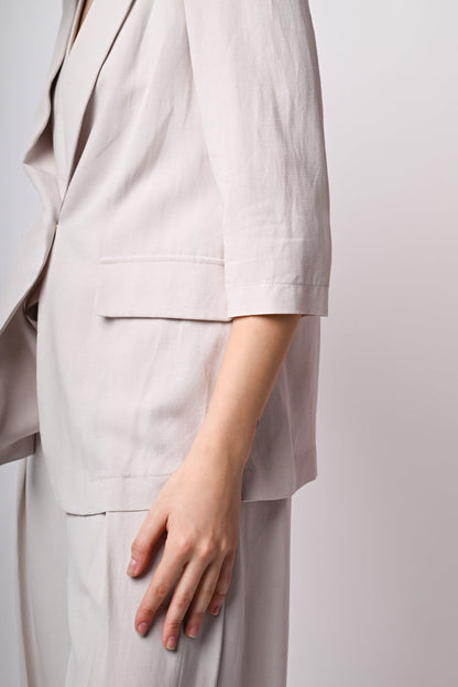 Blazer in viscosa e lino