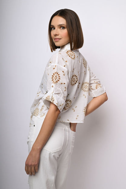 Camicia in pizzo Sangallo con nodo