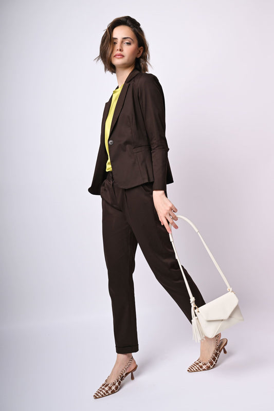 Blazer monopetto in cotone