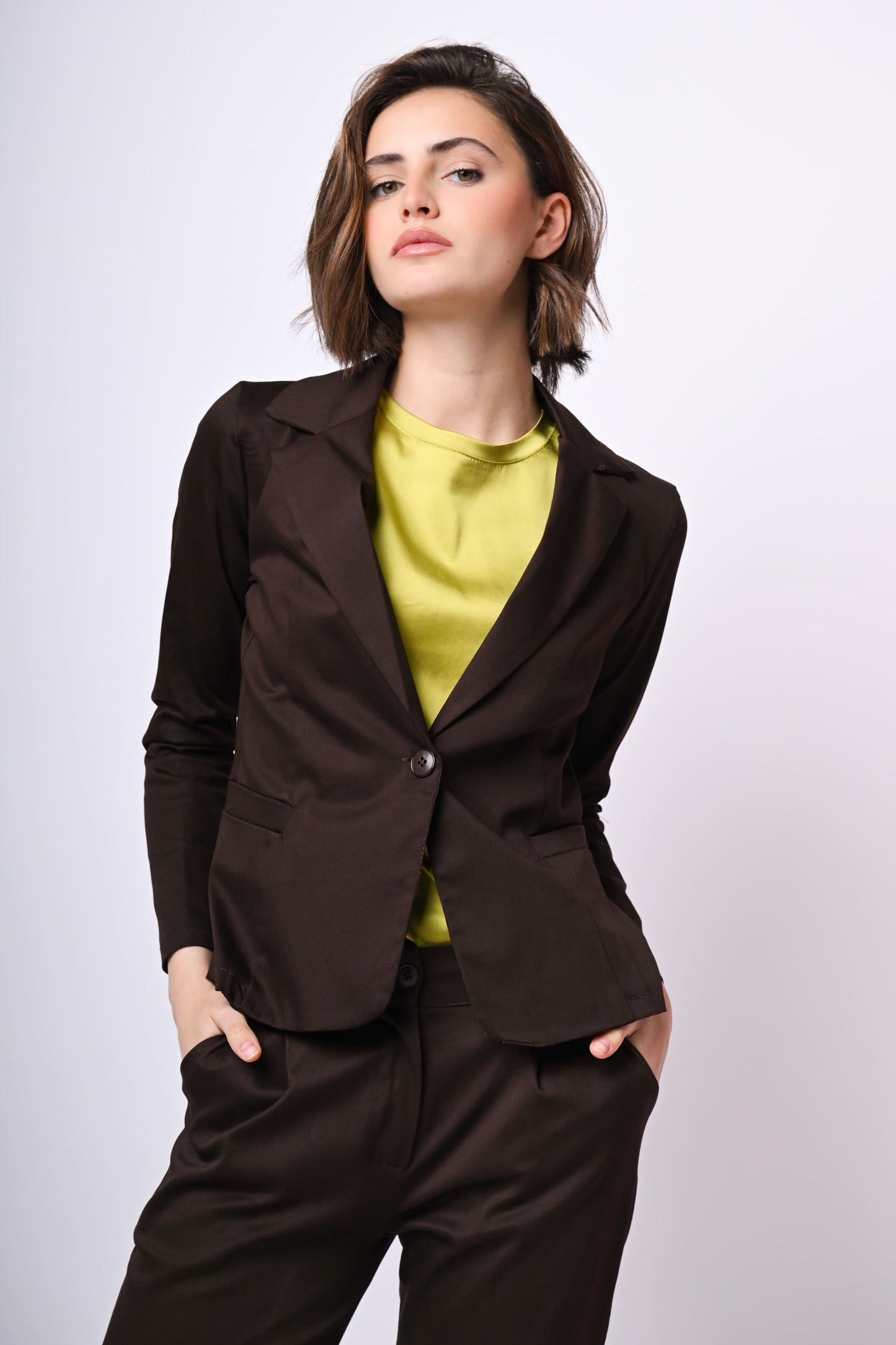 Blazer monopetto in cotone