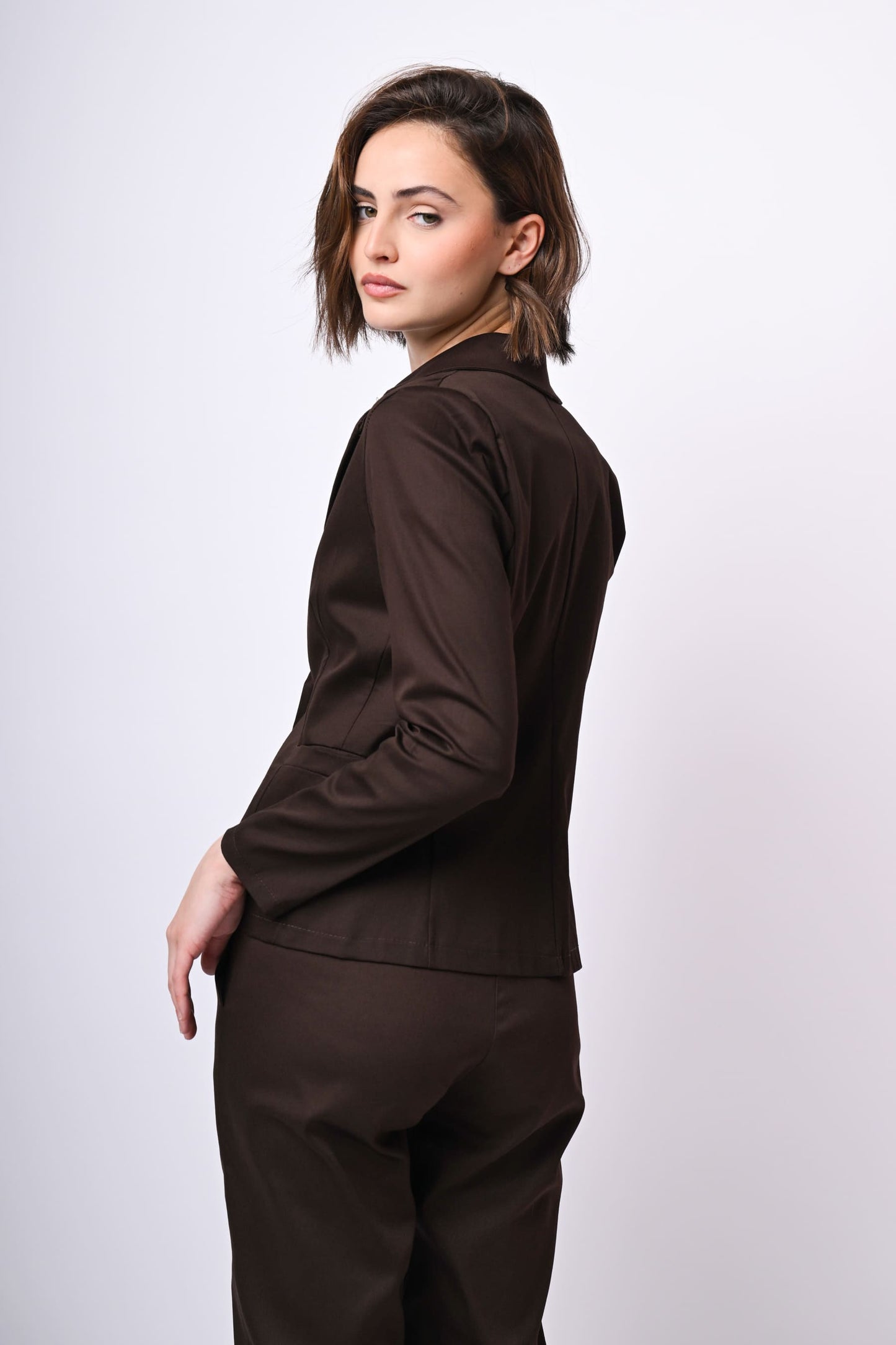 Blazer monopetto in cotone