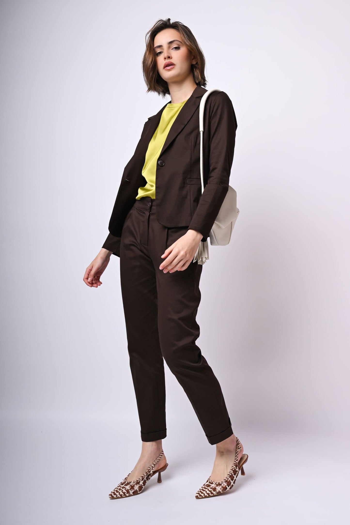 Blazer monopetto in cotone
