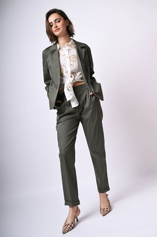 Blazer monopetto in cotone