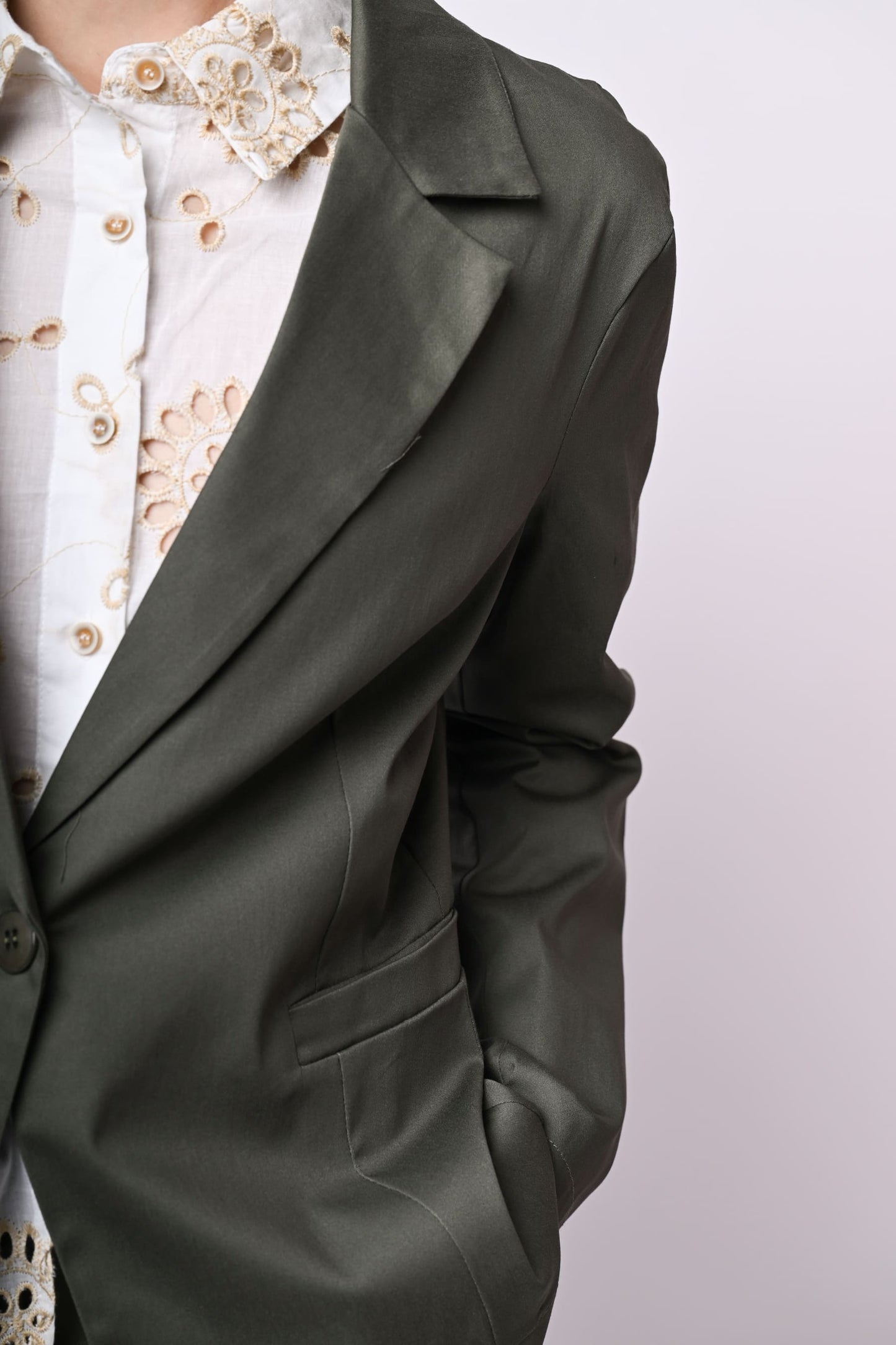 Blazer monopetto in cotone