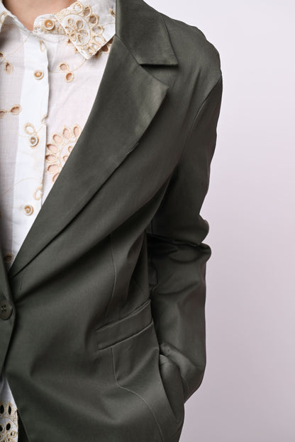 Blazer monopetto in cotone