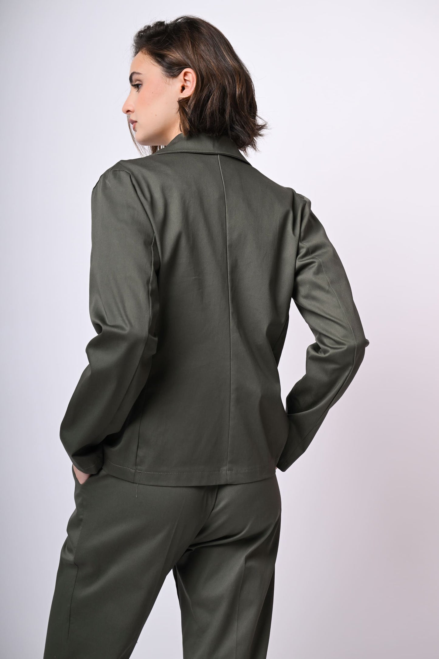 Blazer monopetto in cotone