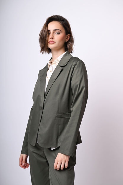 Blazer monopetto in cotone