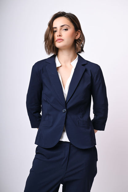 Blazer monopetto misto viscosa