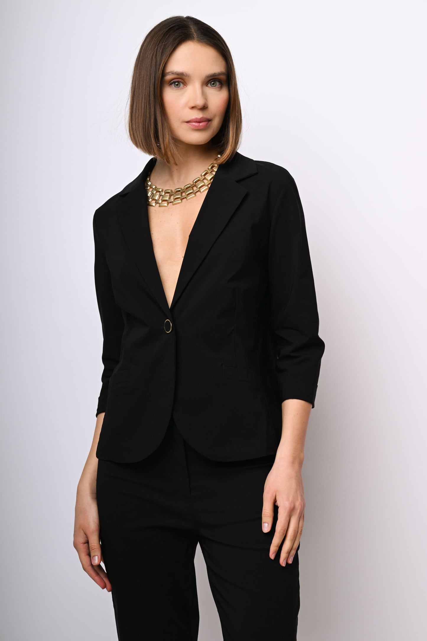 Blazer monopetto misto viscosa