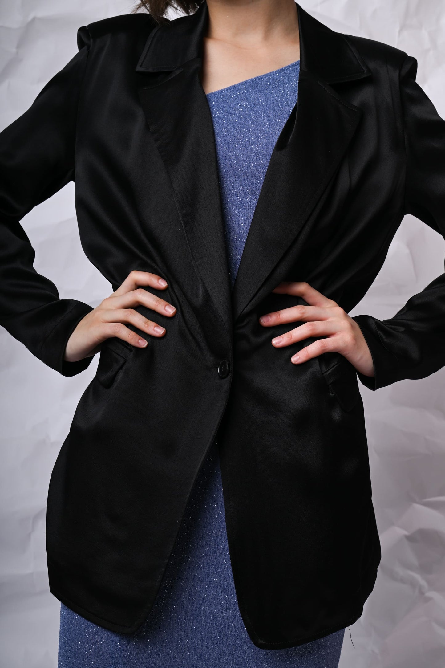 Blazer oversize in raso